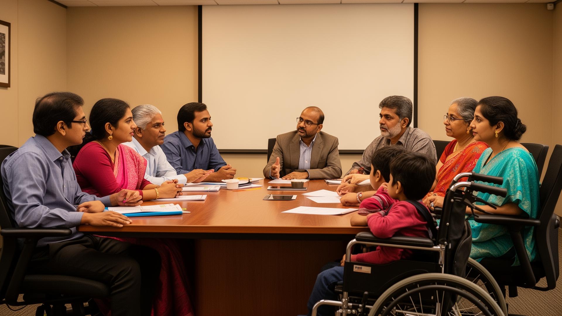 Team discussion about accessibility